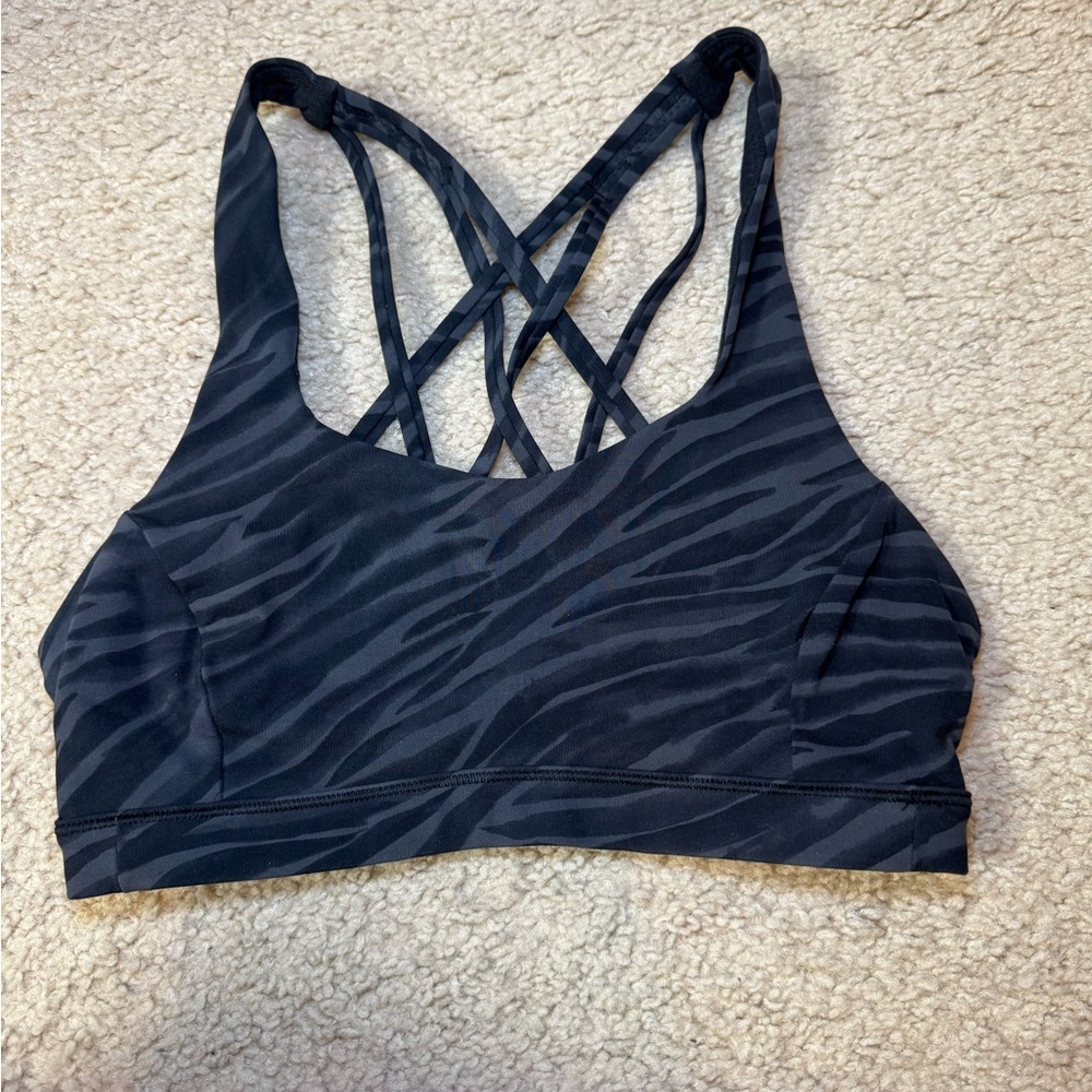 Lululemon Black Strappy Sports Bra